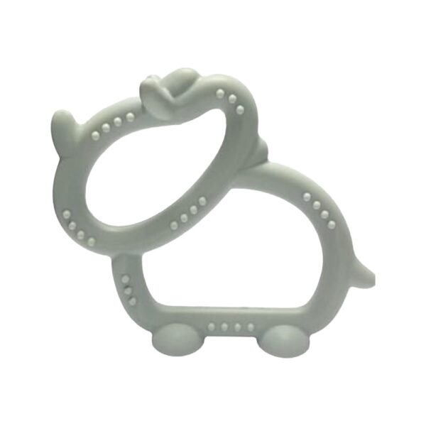 Masticador Babys De Silicon Rinoceronte Gris 3 m+