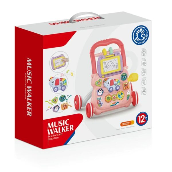 Caminador Pizarra Animales De Zoológico Rosa Creciendo Juntos caja