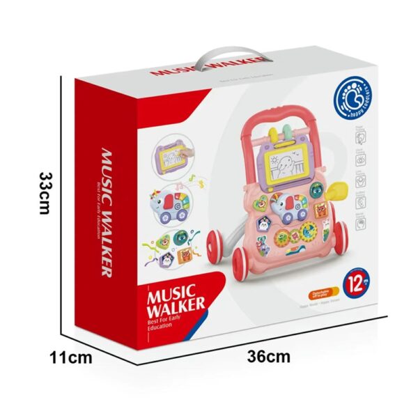 Caminador Pizarra Animales De Zoológico Rosa Creciendo Juntos medidas