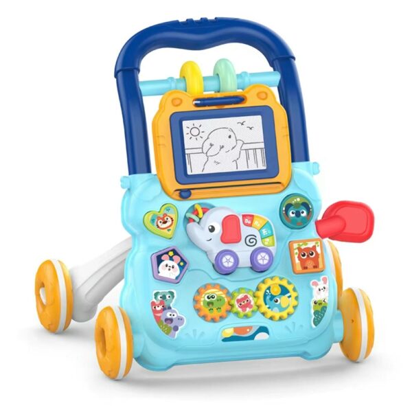 Caminador Pizarra Animales De Zoológico Celeste Creciendo Juntos