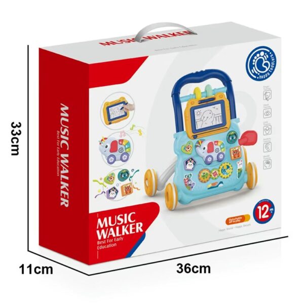 Caminador Pizarra Animales De Zoológico Celeste Creciendo Juntos caja medidas