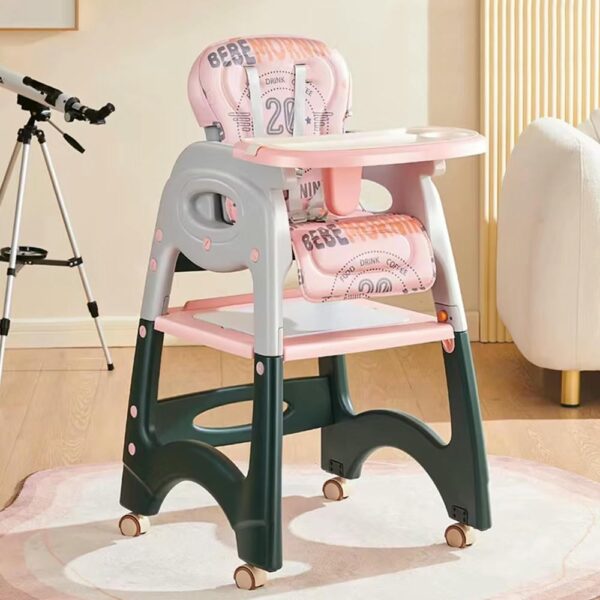 Silla De Comer Logan Convertible 6 en 1 Rosa Creciendo Juntos uso