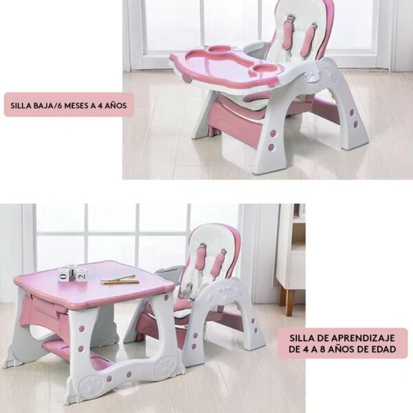 Silla De Comer Noah Multifunción Rosa Creciendo Juntos usos