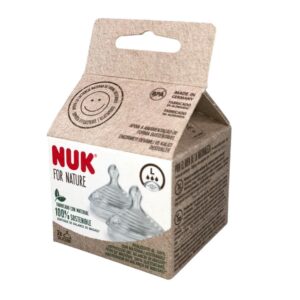 Chupón Nuk For Nature Talla L 0-6m Silicón x 2