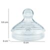 Chupón Nuk For Nature Talla L 0-6m Silicón x 2 medidas
