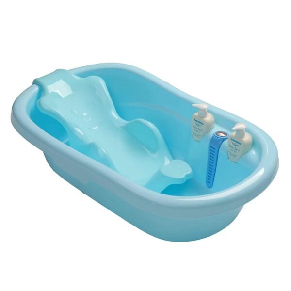 Bañera con Dispensador + Termómetro Color Celeste Creciendo juntos