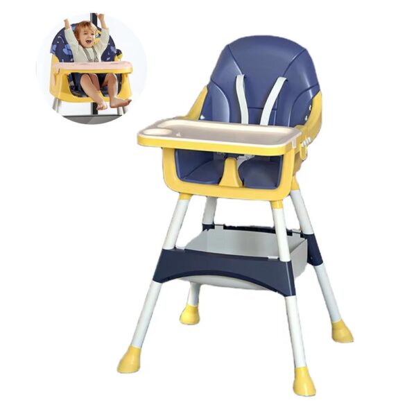 Silla de Comer Azul Cora Úpale con bebé