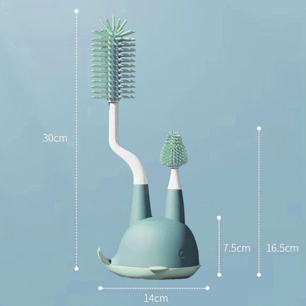 Lavabiberon (escobilla) Celeste Ballena Creciendo Juntos medidas
