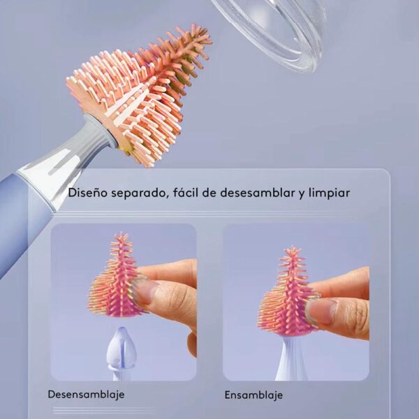 Lavabiberon (escobilla) Morado Ballena Creciendo Juntos partes