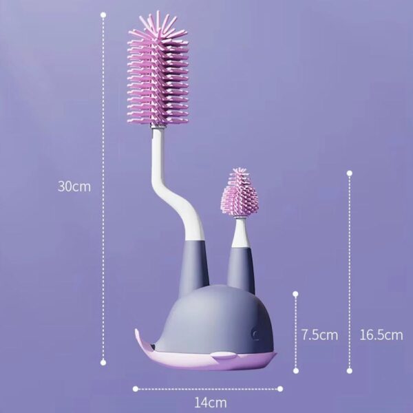 Lavabiberon (escobilla) Naranja Ballena Creciendo Juntos medidas