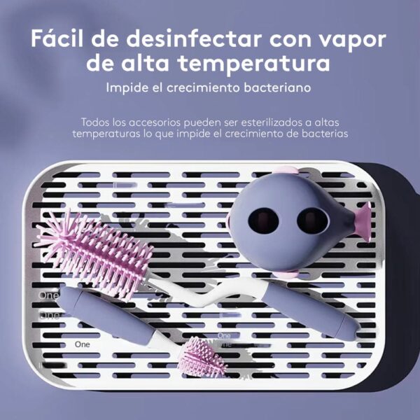 Lavabiberon (escobilla) Naranja Ballena Creciendo Juntos desinfección