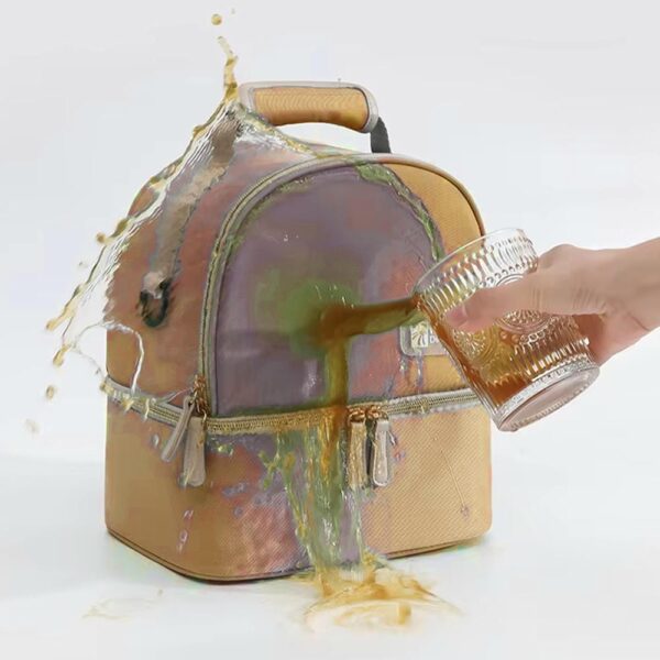 Bolso Térmico Dorado + Pilas de Hielo Creciendo Juntos agua