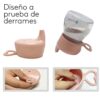 Tapa de Silicón para Biberón Rosa Creciendo Juntos uso