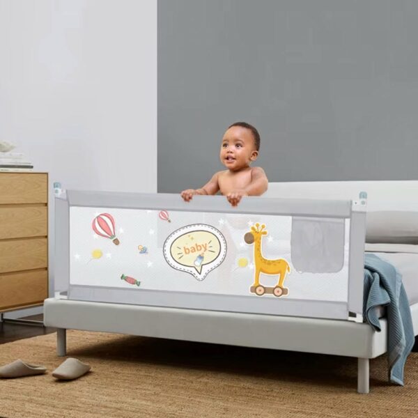 Baranda de Seguridad Apertura Deslizable 175cm x 63cm Jirafa Gris Creciendo Juntos uso