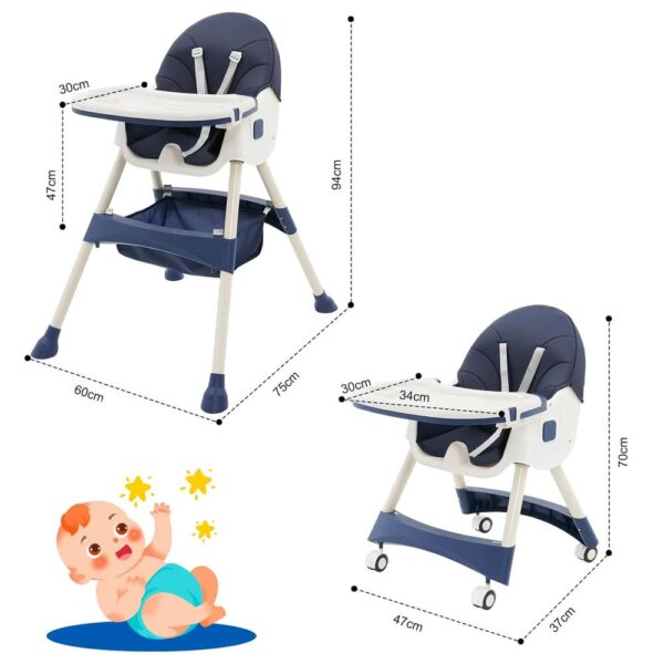 Silla De Comer Freya Azul Úpale medidas