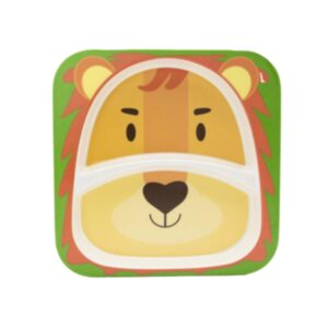 Plato Con Divisiones León Verde Genial