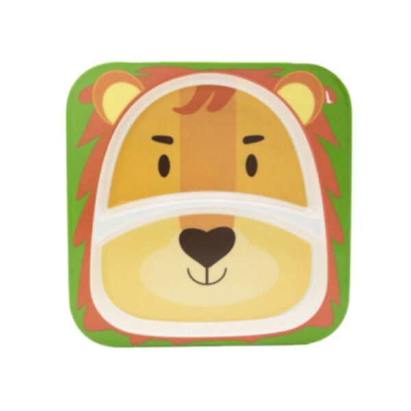 Plato Con Divisiones León Verde Genial