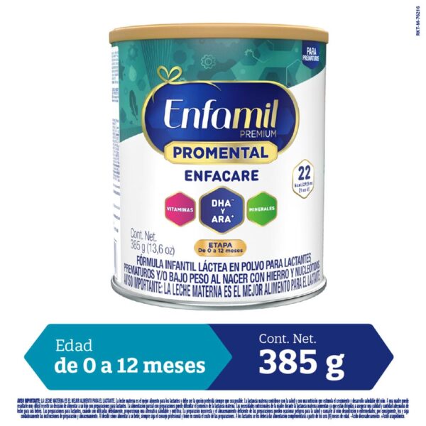 Fórmula Infantil Enfamil Enfacare Promental- Lata 385g contenido