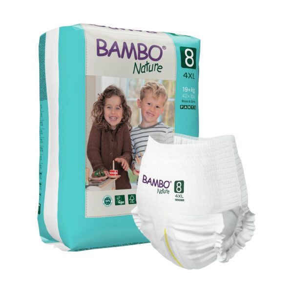Pañal Bambo Nature Pants Talla 8, 4XG (+19 kg) x 16 unidades pañal y producto