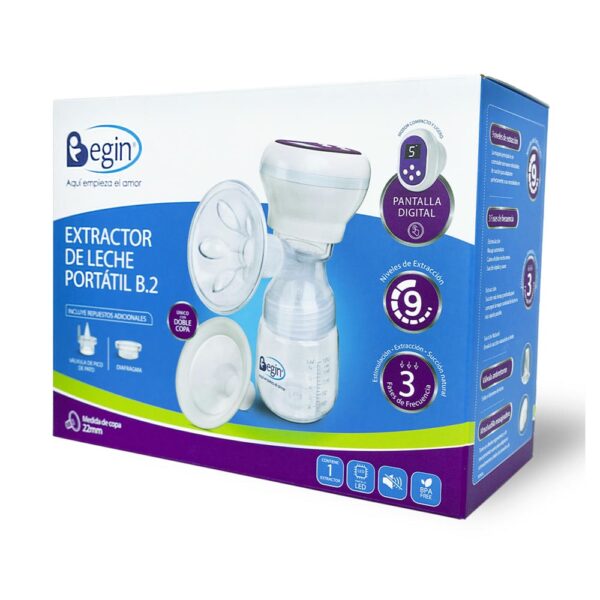 Extractor de Leche Materna Eléctrico Portátil Begin caja