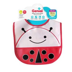 Babero Impermeable Mariquita Rojo Genial 4M+