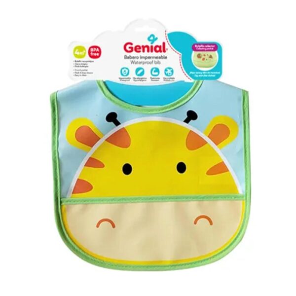 Babero Impermeable Jirafa Verde Genial 4M+