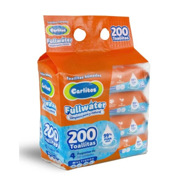 Pañitos Húmedos Carlitos Cuatripack x50
