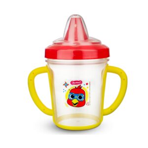 Taza Carlitos Clásico con Pico y Tapa Amarillo - Rojo x 270 ml