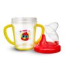 Taza Carlitos Clásico con Pico y Tapa Amarillo - Rojo x 270 ml producto destapado