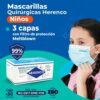 Mascarilla Descartable con Elástico Infantil Celeste x 50 información