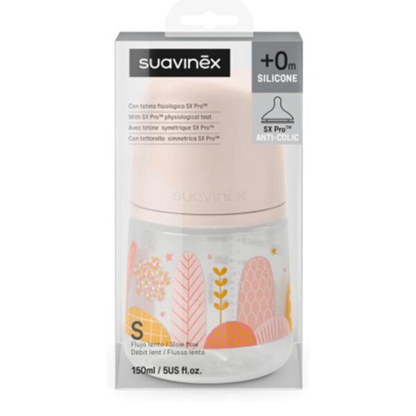 Biberón Suavinex Fisiológica SX-Pro x 150 ml Rosa Parque 0m+ caja