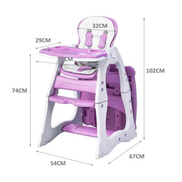 Silla De Comer para bebé Noah Multifunción Lila Creciendo Juntos me didas
