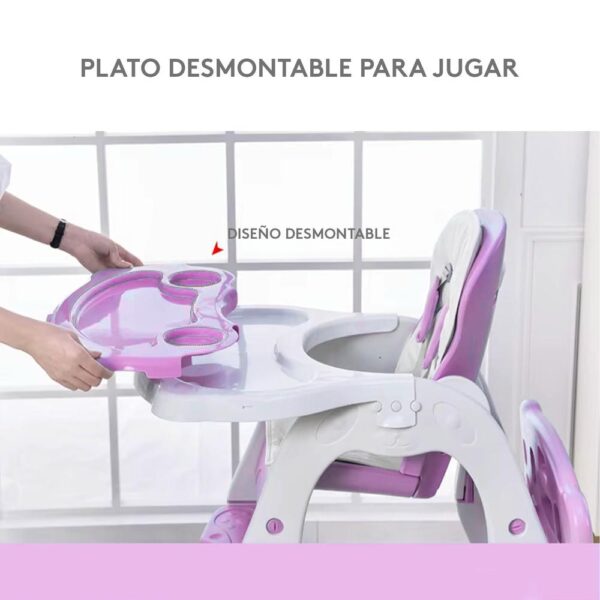Silla De Comer para bebé Noah Multifunción Lila Creciendo Juntos plato