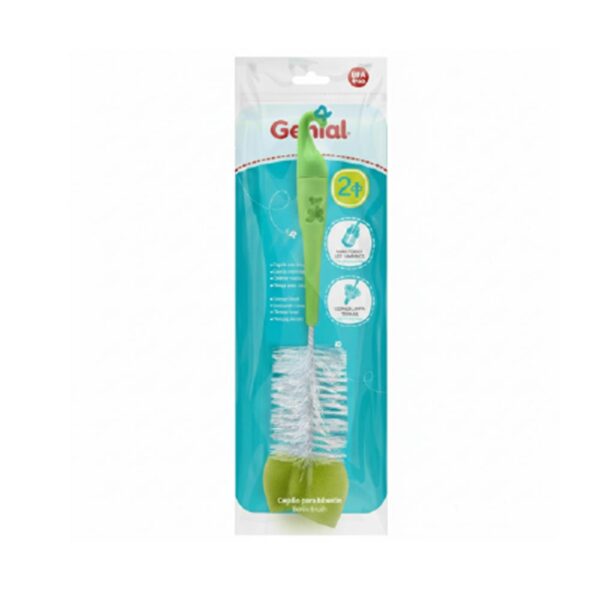 Cepillo Lavabiberón (Escobilla) Genial 2 en 1 Verde