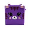 Cubo Plegable de Almacenamiento Genial Gata Morado