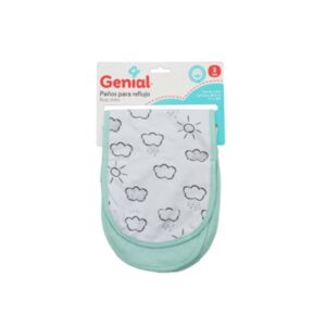 Paños para Reflujo Genial x 2u. Nubes Verde