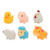 Juguete para Bebés de Baño x 6 Piezas Genial Animales de Granja 9M+ juguetes
