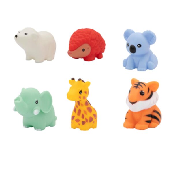 Juguete para Bebés de Baño x 6 Piezas Genial Animales de Selva 9M+ juguetes