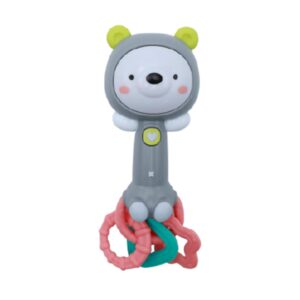 Juguete Sonajero Sensorial Genial Oso Gris+ 6M