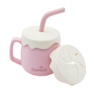 Vaso de Entrenamiento de Silicona Genial con Sorbete Rosa 270 ml 12M+