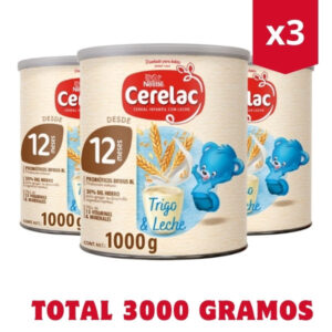 CERELAC® Trigo y Leche Cereal Infantil Lata 1Kg (PAGA 2 LLEVA 3)