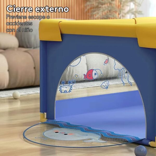 Corral Para Bebé Funkids Marino Azul 120x160 Cm Úpale cierre