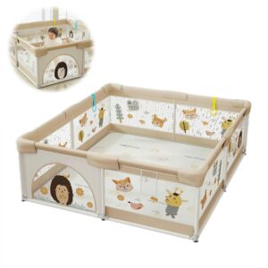 Corral Para Bebé Funkids Puerco Espin Beige 120x160 Cm Úpale miniatura