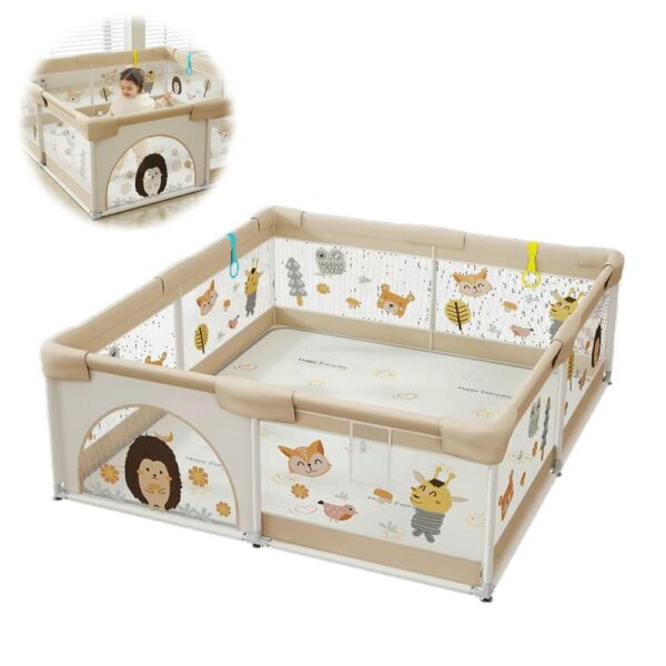 Corral Para Bebé Funkids Puerco Espin Beige 120x160 Cm Úpale miniatura