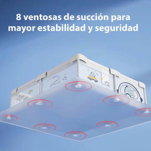 Corral Para Bebé Funkids Dinosaurio Gris 150x180 Cm Úpale ventosas