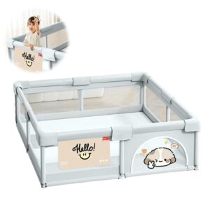 Corral Para Bebé Funkids Perro Gris 150x180 Cm Úpale miniatura