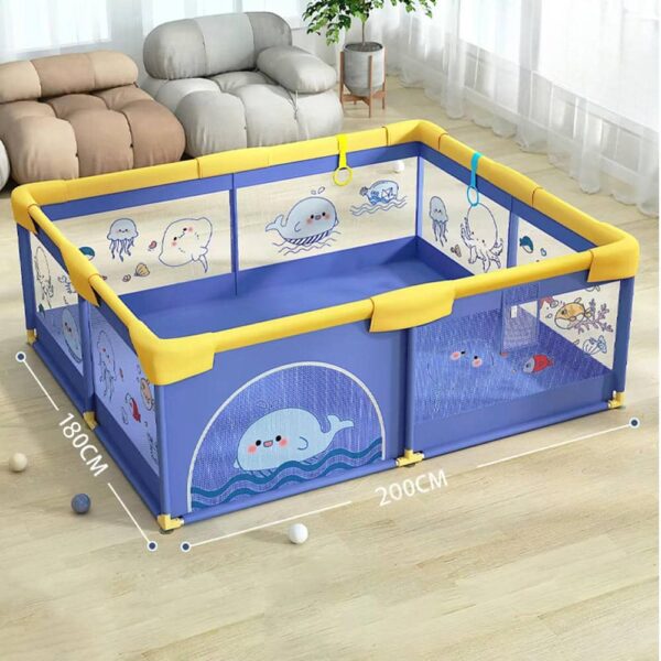 Corral Para Bebé Funkids Marino Azul 180x200 Cm Úpale medidas