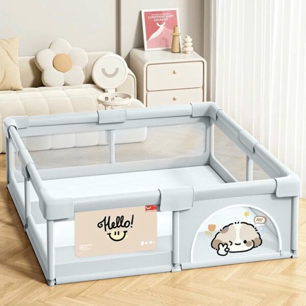 Corral Para Bebé Funkids Perro Gris 180x200 Cm Úpale uso