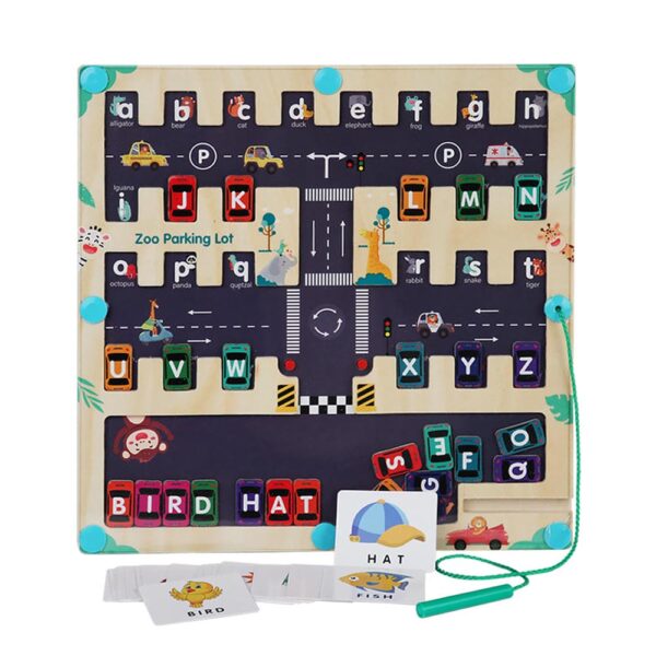 Juego Encajable Y Laberinto Y Números 30*22 Cm Úpale