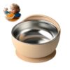 Bowl / Plato Para Bebés De Acero Inoxidable Beige Úpale miniatura